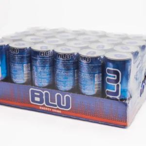 กล่องบรรจุเครื่องดื่มชูกำลัง BLU แบบกระป๋อง